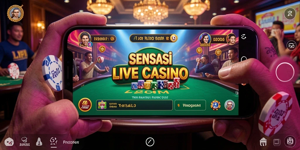 Tampilan gameplay menarik dengan dealer langsung di A200M.