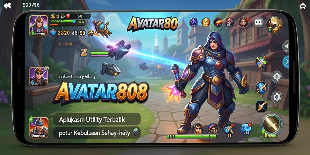 Tampilan aplikasi AVATAR808 dengan fitur Utility yang lengkap.
