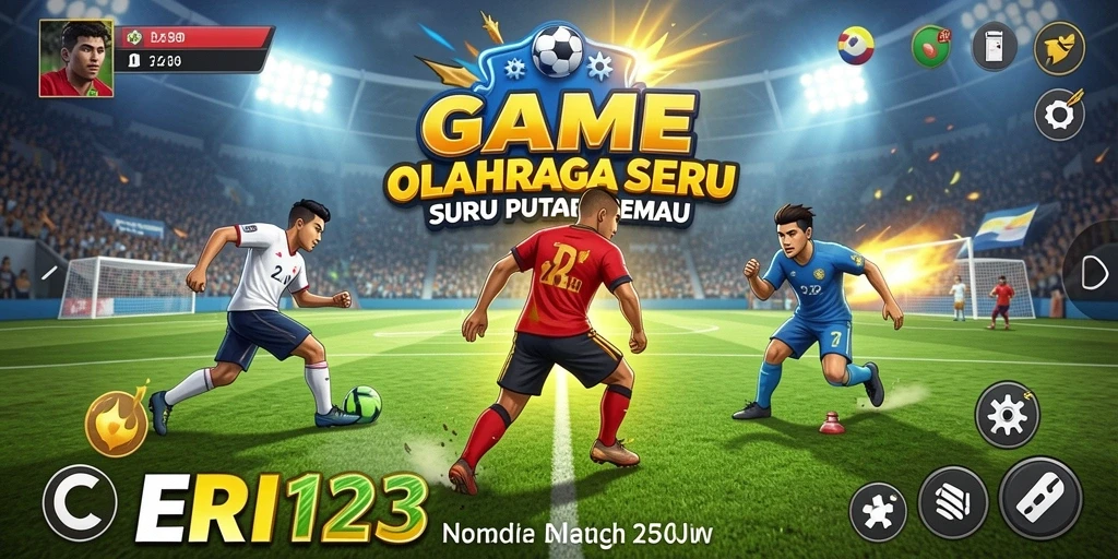 Gameplay CERI123 menunjukkan serunya pertandingan olahraga antar pemain.