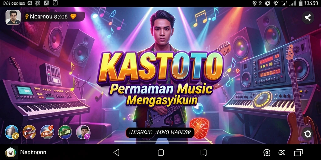 Tampilan permainan KASTOTO yang seru dan interaktif saat bermain musik.