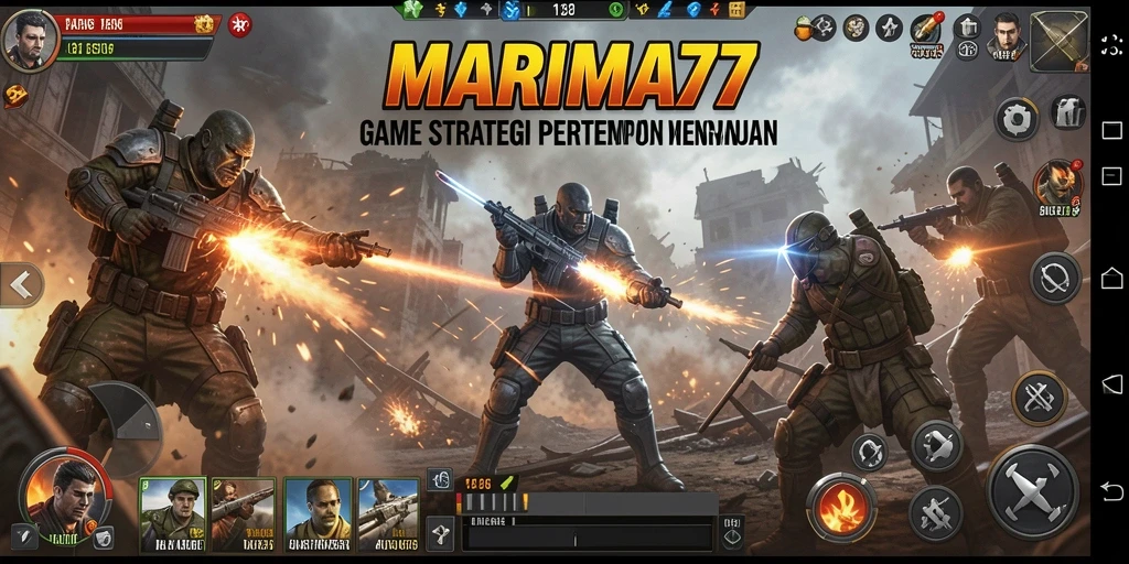 Tampilan gameplay menarik dari MARIMA77 dalam aksi pertempuran SLG.