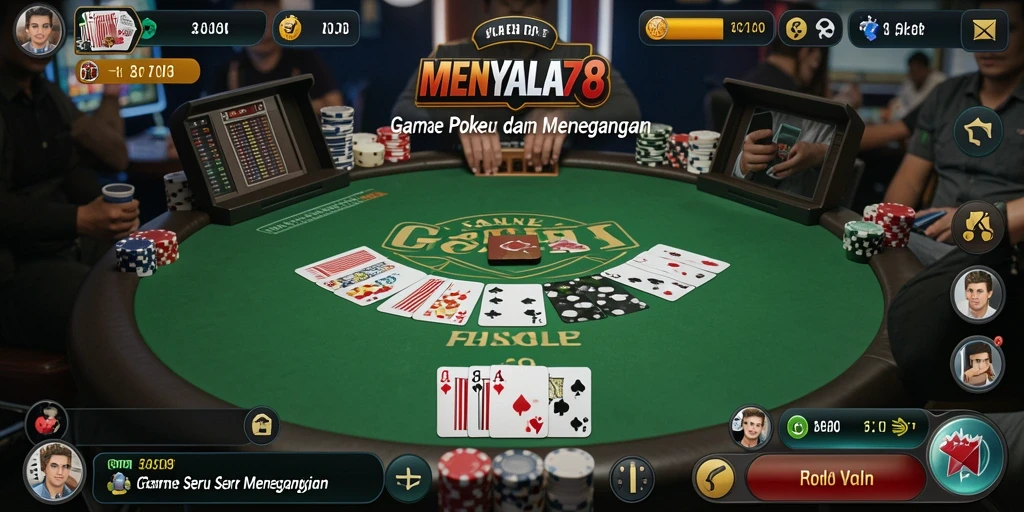 Screenshot gameplay MENYALA78 yang menampilkan suasana permainan Poker.