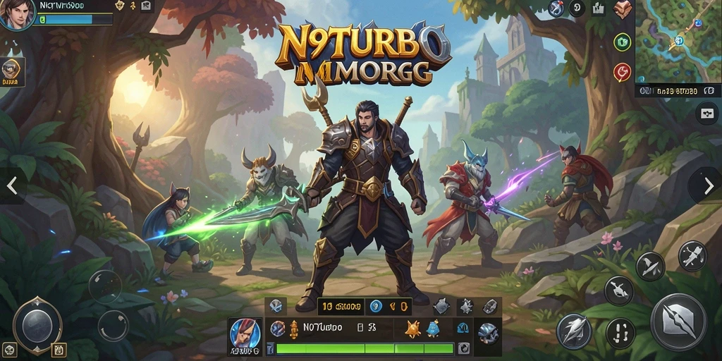 Gameplay seru dalam dunia fantasi N9TURBO yang penuh petualangan.