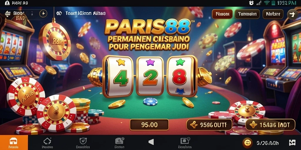 Tampilan gameplay seru dengan banyak permainan kasino.