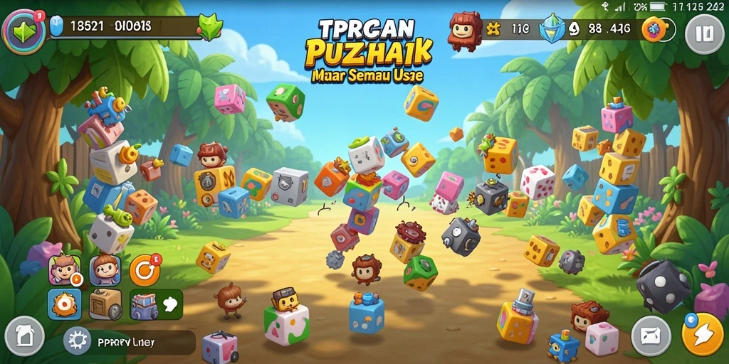 Screenshot gameplay PPRRYY menampilkan tantangan puzzle yang seru.