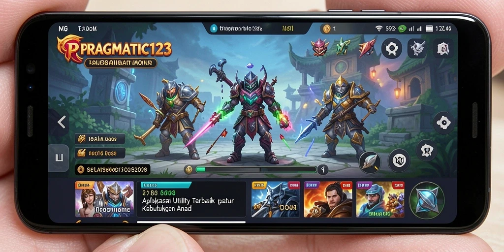 Tangkapan layar dari aplikasi <strong>PRAGMATIC123</strong> menunjukkan interface yang ramah pengguna.