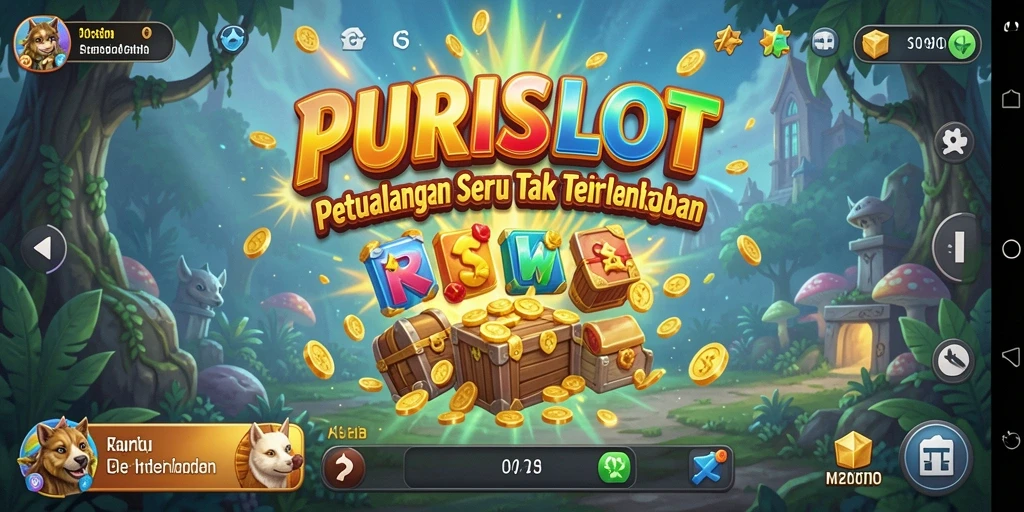 Tampilan gameplay <strong>PURISLOT</strong> yang mendebarkan dan penuh warna.
