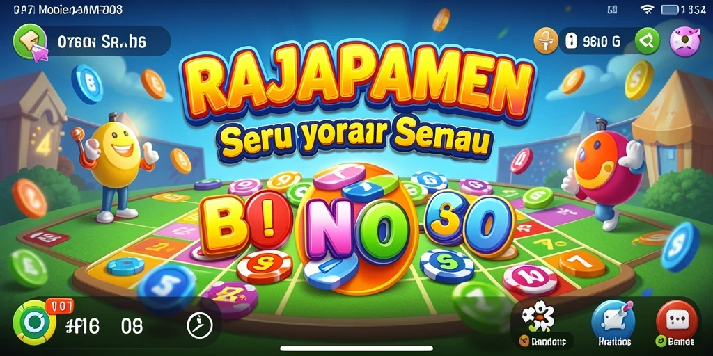 Tampilan gameplay menarik dari RAJAPAMEN yang menggambarkan suasana Bingo.