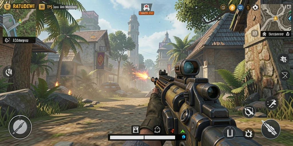 Gameplay seru dengan pertarungan menegangkan dalam RATUDEWI.